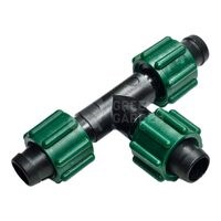 Teu pentru bandă de picurare 16–17 mm, cu piuliță de strângere
